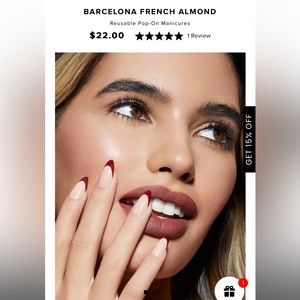 Static Nails Barcelona French almond